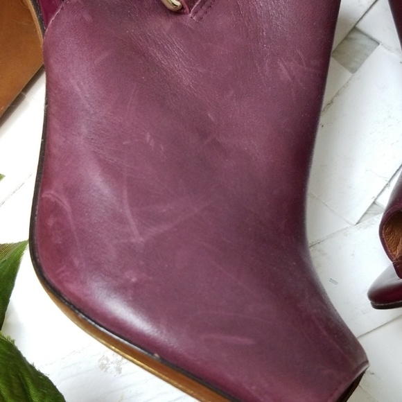 Lauren Ralph Lauren sz 9 Purple Leather Booties - Picture 6 of 8